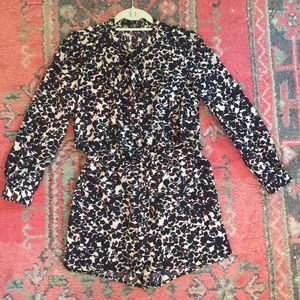 Loft Short Romper Jumpsuit Silk 0P